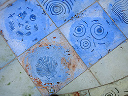 Creative tiles at the Shelter Cove trailhead